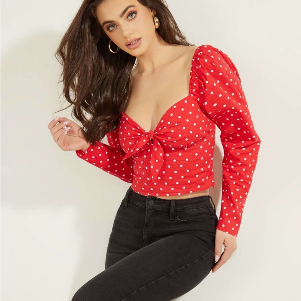 Guess Jamielyn Polka Dot Top